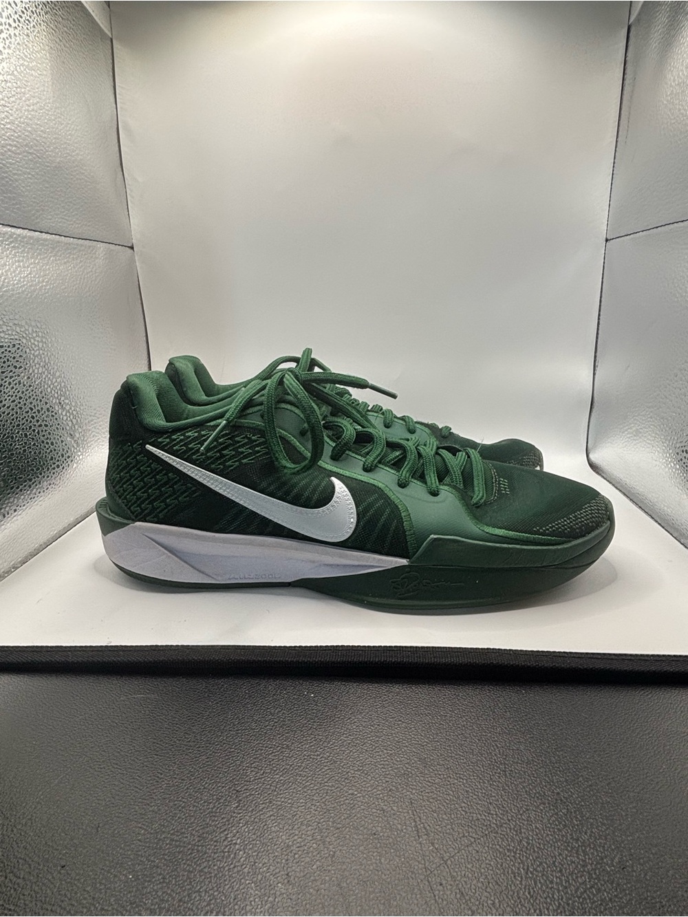 Nike Green Basketball Sneakers with White Swoosh